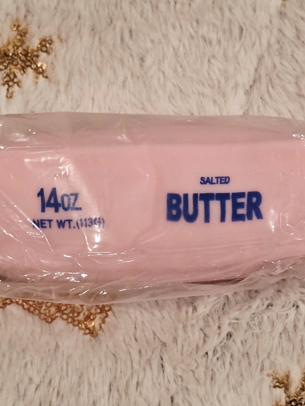 ASMR Light Pink Crispy Crunchy 14oz Salted Butter Squishy